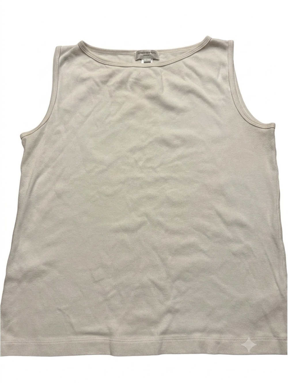 Jones New York Sport White Cotton Tank Top - Size Large